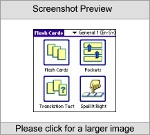 LingvoSoft FlashCards English  Swedish for Palm OS Screenshot